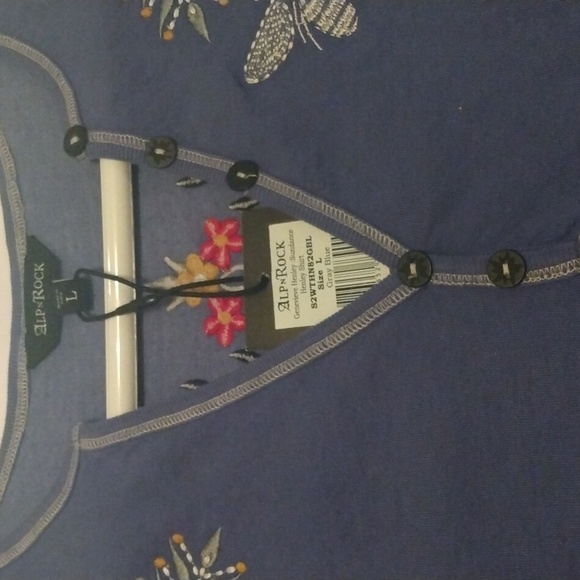 Alp N Rock Blue Embellished Relaxed Blouse - Picture 5 of 5